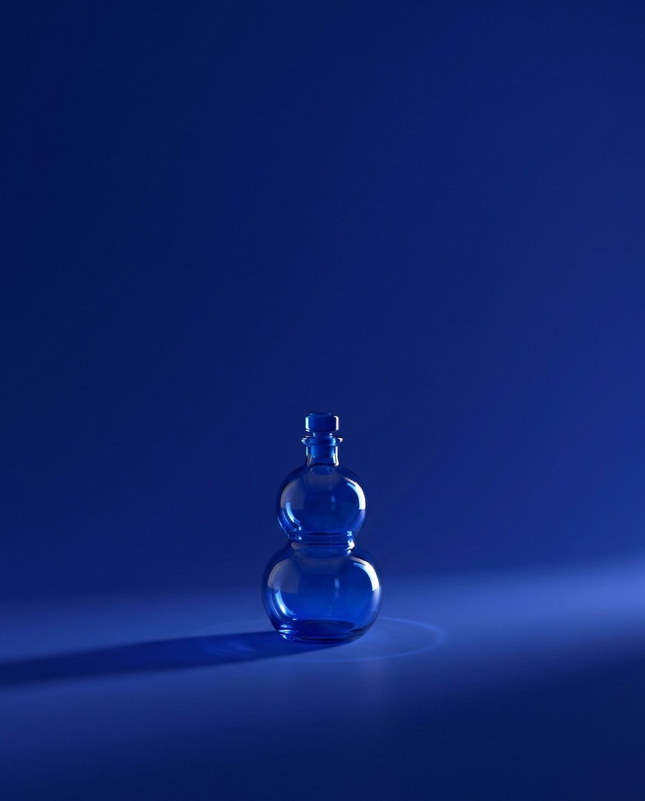 The Gift — a single 100ml sapphire glass miniature bottle
